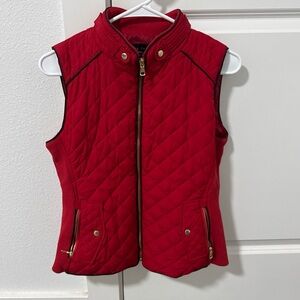 Love Tree Vest Girls Size Small Quilted Full Zip Padded Sleeveless Jacket Red
